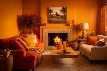 Gradient of warm oranges and yellows, reminiscent of a cozy candlelit evening.