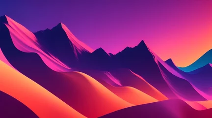 Gordijnen background with mountains © Logo