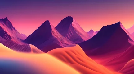 Foto auf Leinwand sunrise in mountains © Logo
