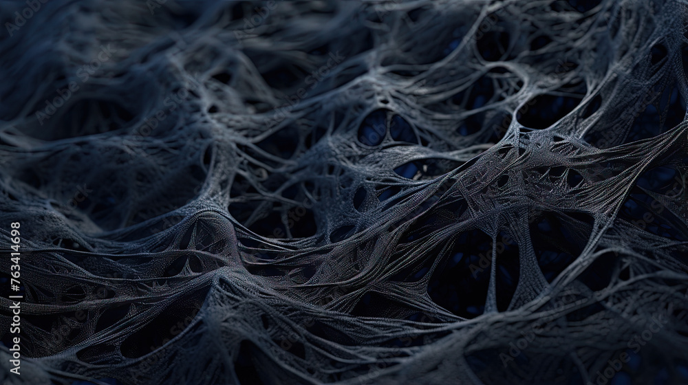 Poster scientific abstraction with futuristic textured tissue waves. tech background with close-up wave bio