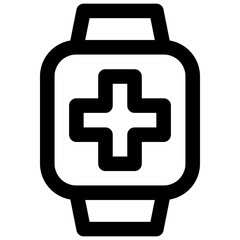 Health monitoring. Editable stroke vector icon.