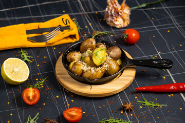 Gnocchi with tomato sauce and grated Parmesan cheese.