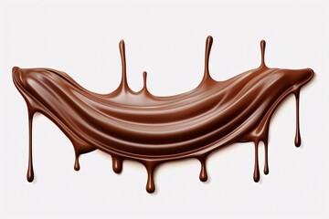 a chocolate flowing down the surface
