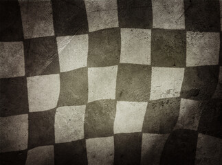 Grunge checkered flag - 763417451