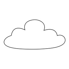 Fototapeta premium Cloud Outline Icon