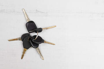Car keys on a ring