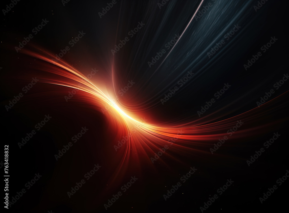 Poster light flare in the dark space. abstract background with shiny lens glare effect.