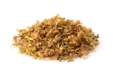 Pile of dried Hypericum herb