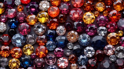 A scattering of faceted gemstones