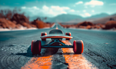 Electric boards on land, on the clean background.