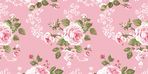 Romantic Shabby Chic style pink rose flower background