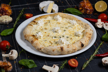 very tasty looking pizza with melted cheese