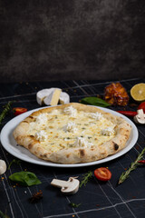 very tasty looking pizza with melted cheese