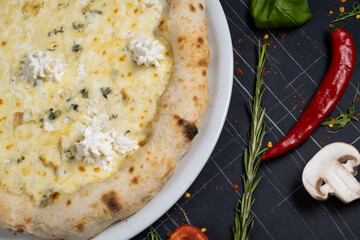 very tasty looking pizza with melted cheese