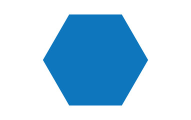 Hexagon icon black color illustration flat style simple image