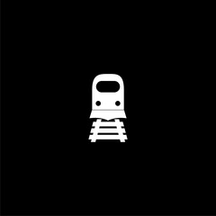Train icon design on black background