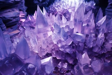 Mesmerizing crystal formations in a cave's underground chambers