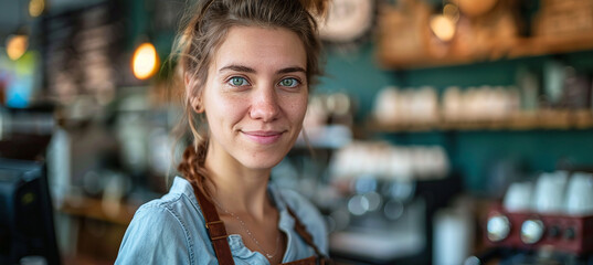 Portrait of female coffeeshop owner