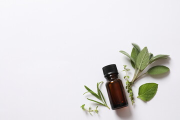 Essential oil of herbal extract. nature is green.