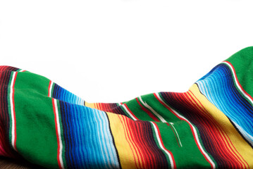 Colorful sarape with copy space. Cinco de Mayo background.