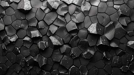 Black carbon background abstract polygon. Fashion luxury - obrazy, fototapety, plakaty