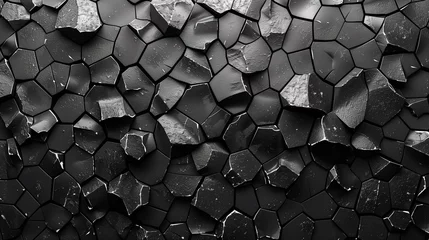 Fotobehang Black carbon background abstract polygon. Fashion luxury © aekkorn