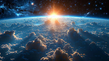 lens flare space or time travel concept. - obrazy, fototapety, plakaty
