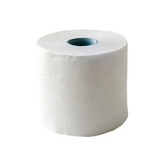 White toilet paper roll. isolated on transparent background.
