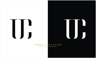 UC, CU, U, C, Abstract Letters Logo Monogram
