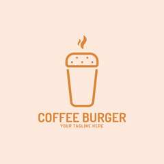 Coffee And Burger Line Logo