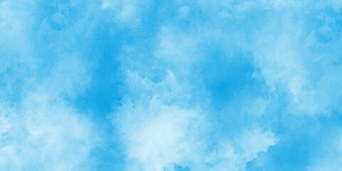 Abstract blue sky Water color background, White cloud on a blue sky for a nature watercolor  background, blue sky with clouds watercolor background ,