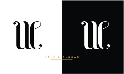UC, CU, U, C, Abstract Letters Logo monogram