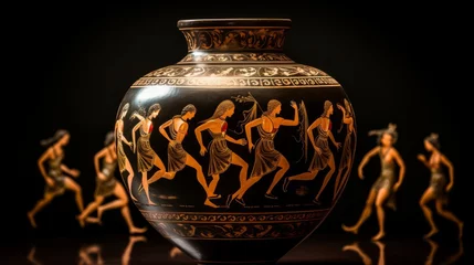 Fototapeten Amphora captures Olympic sports athletes' grace and physical prowess detailed © javier