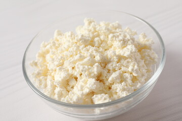 Сottage cheese in a plate 