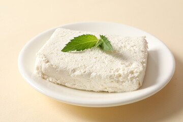 Сottage cheese in a plate 
