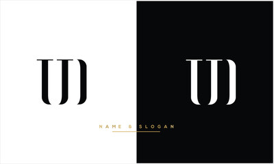 UD, DU, U, D, Abstract Letters Logo Monogram