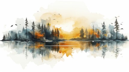 Naklejka premium Vivid double exposure capturing the beauty of a vibrant summer morning in nature