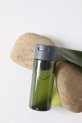 Cosmetic bottle on a white background
