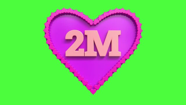 2M 3d, 3d followers, 3d followers button, 3d icon, background, badge, banner, banner - sign, button, celebrate, celebration,
 community, congratulation, design, element, event, fan, follow, follower, 