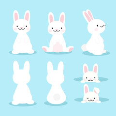 easter bunny cute hole