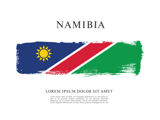 Flag of Namibia vector illustration