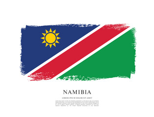 Flag of Namibia vector illustration