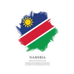 Flag of Namibia vector illustration