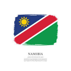 Flag of Namibia vector illustration
