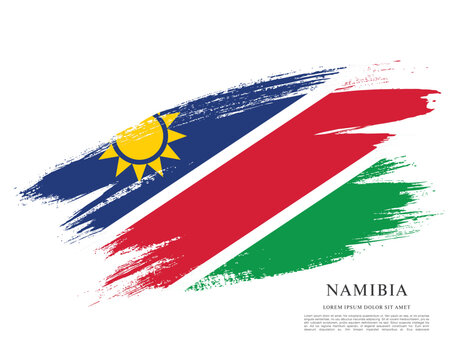 Flag of Namibia vector illustration