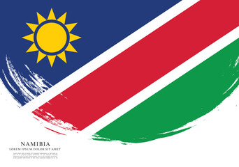 Obraz premium Flag of Namibia vector illustration