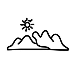 Landschaft mit sonne