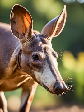 Close-up portrait of a baby kangaroo