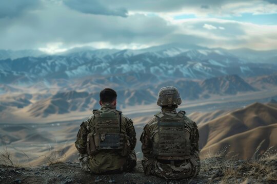 Ukrainian soldier mental health concept