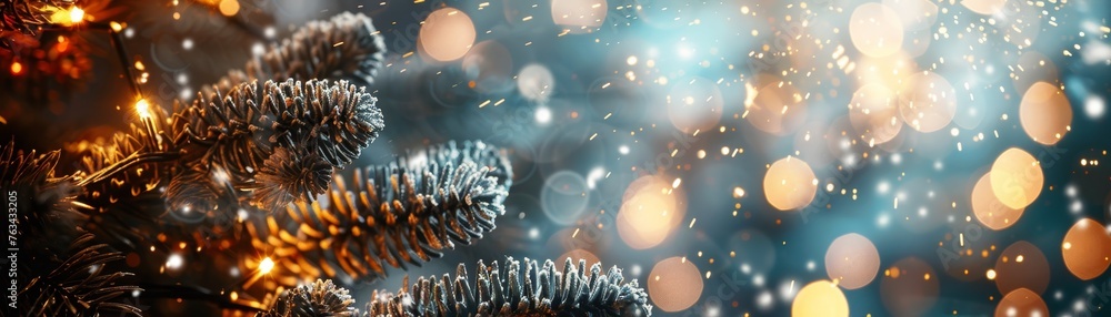 Aufkleber sparkling sparklers and bokeh lights in the background